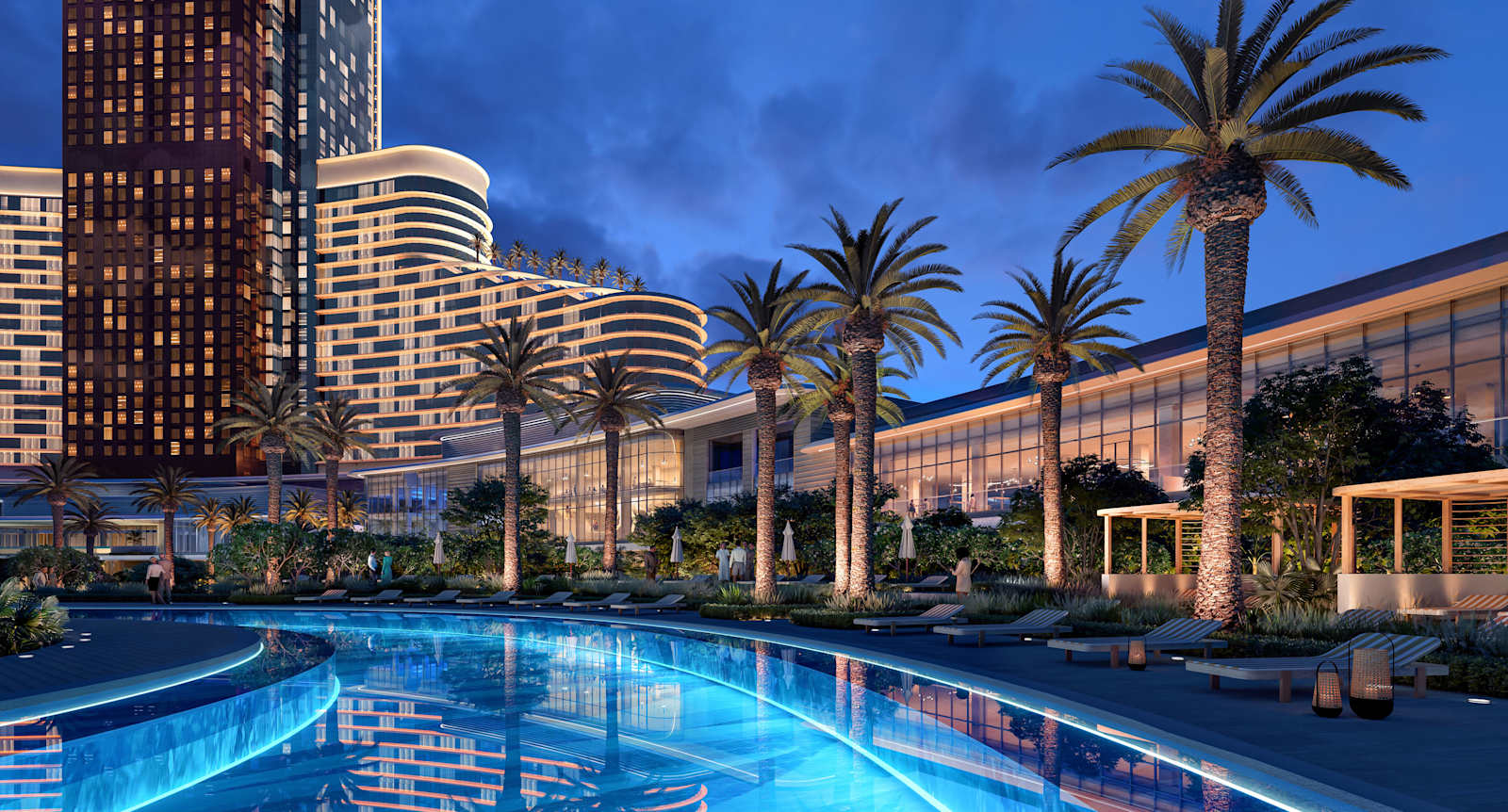 Wynn Al Marjan Island — бассейны с видом на море