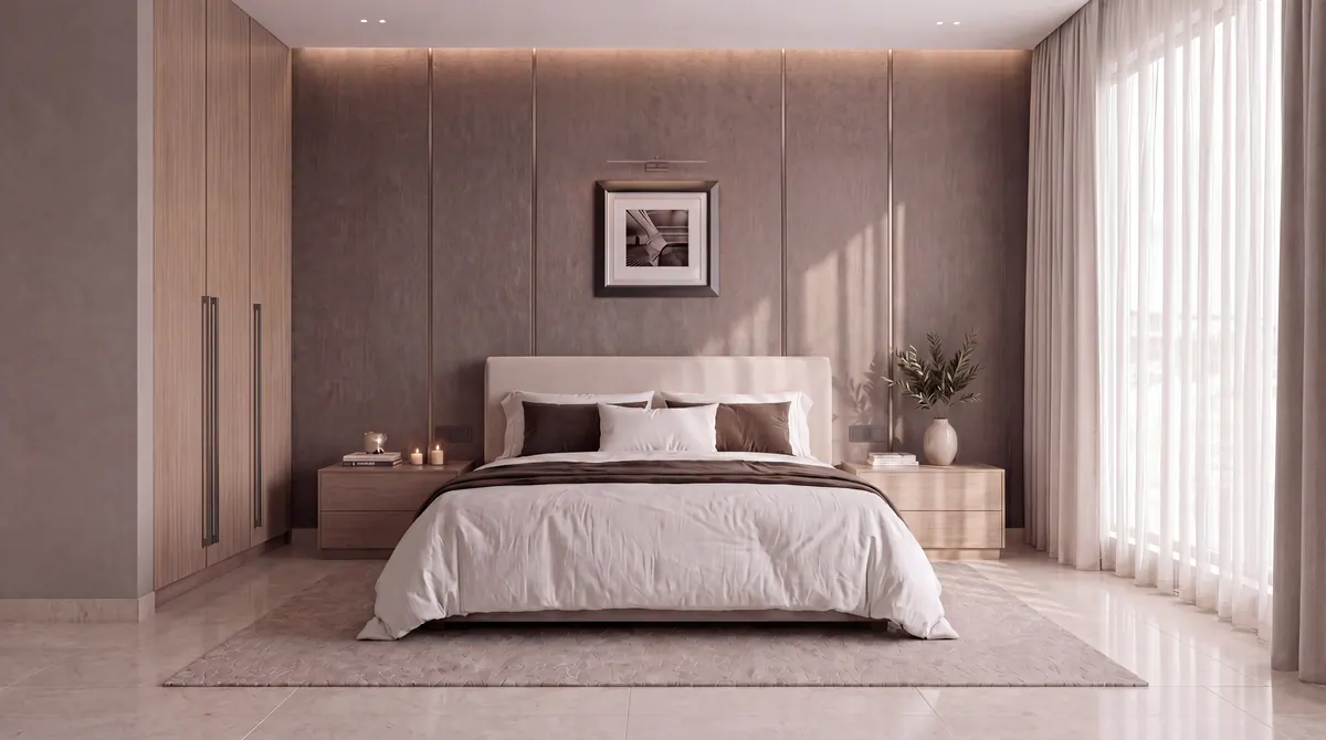 Интерьер спальни в Padel Living Residences, Джидда