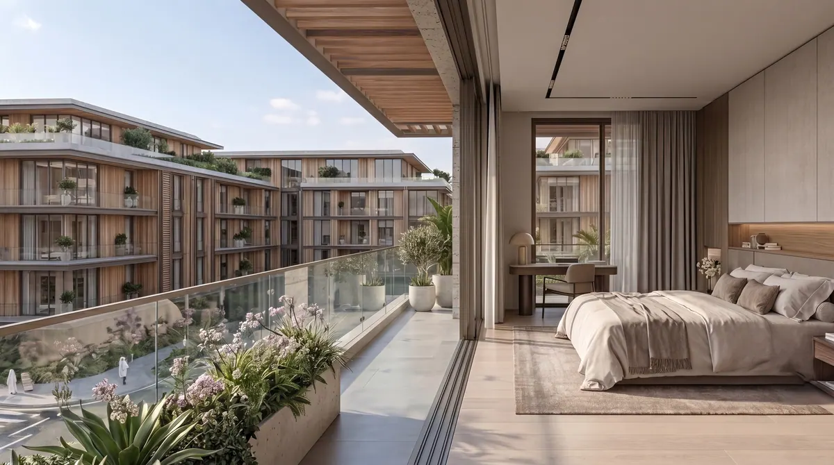 Вид на город из квартиры Padel Living Residences, Джидда